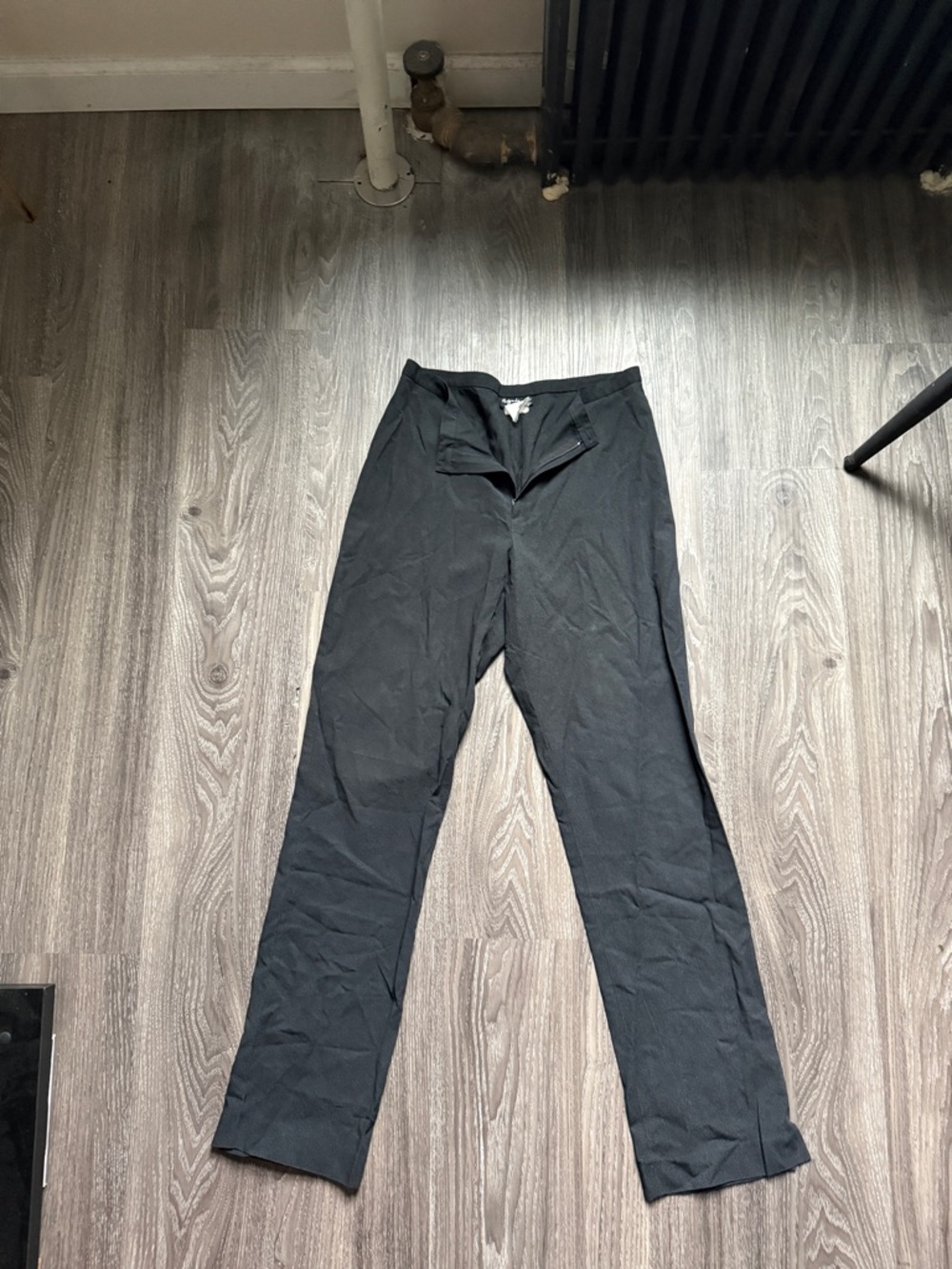 Agnes B. Women’s Black Straight-Leg Trousers. Sz. S/M. Lightweight cotton